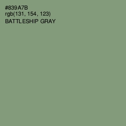 #839A7B - Battleship Gray Color Image
